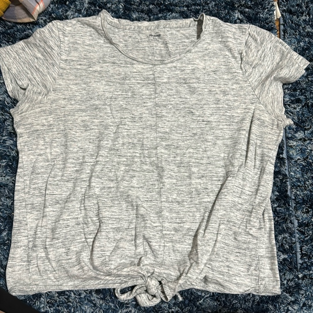Madewell Short Sleeve Tie Shirt